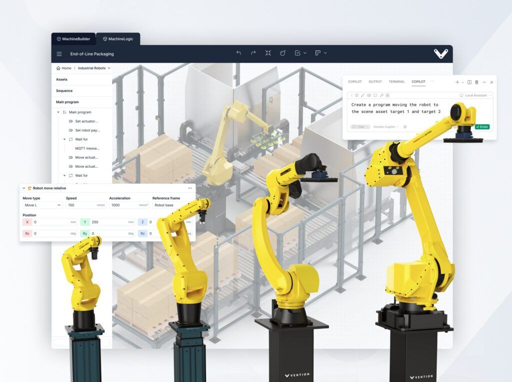 Vention integra IA a robôs da FANUC e Universal Robots para acelerar automação