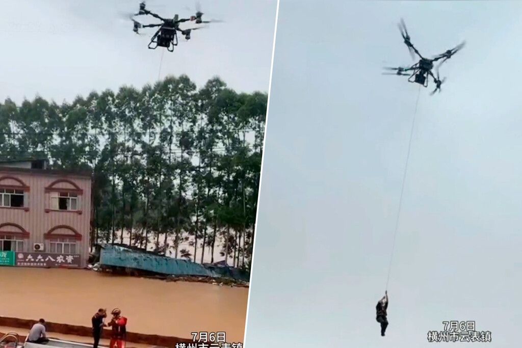 Drones da DJI realizam resgates em inundações na China — e desafiam limites operacionais
