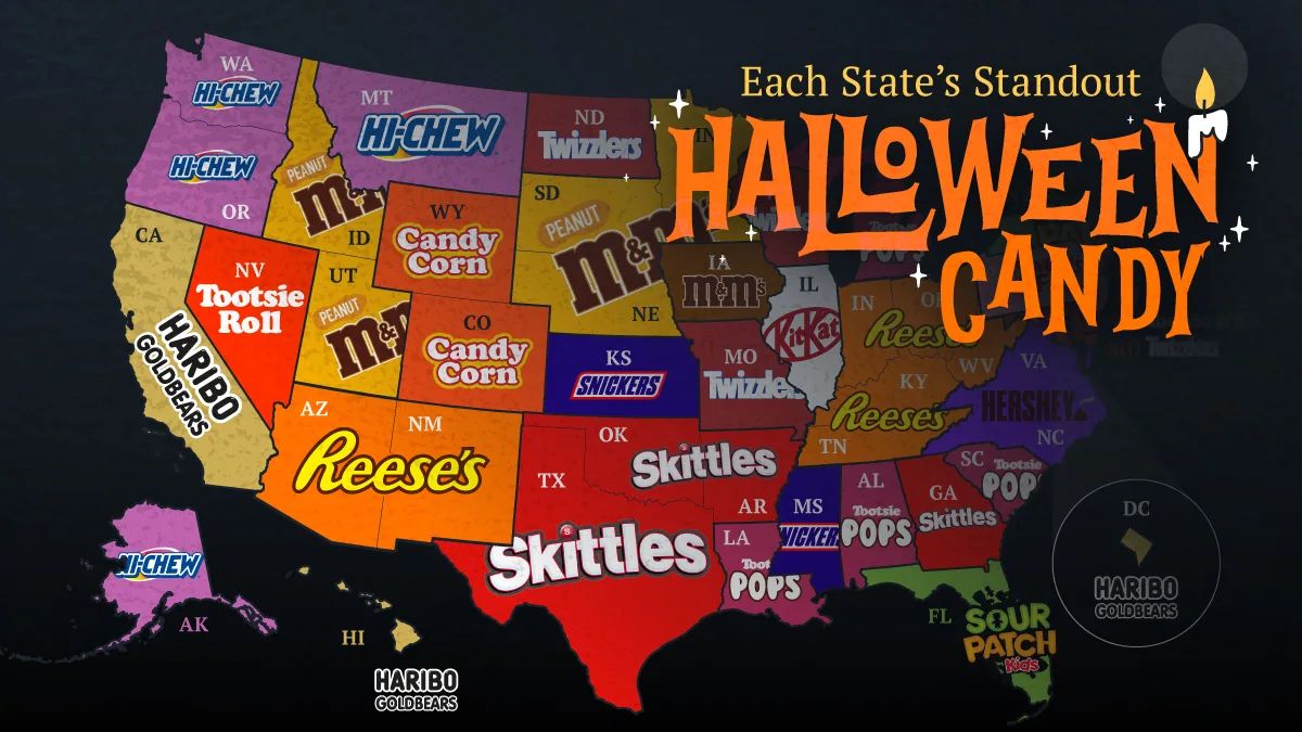 Doces de Halloween: O que cada estado americano prefere?