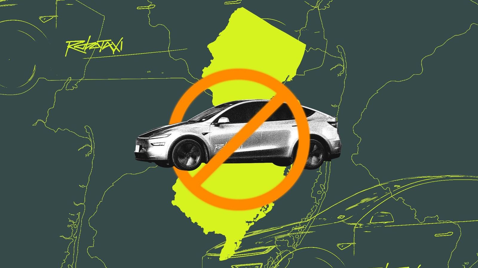 Nova lei de Nova Jersey ameaça o modelo de robotáxi da Tesla — entenda a disputa