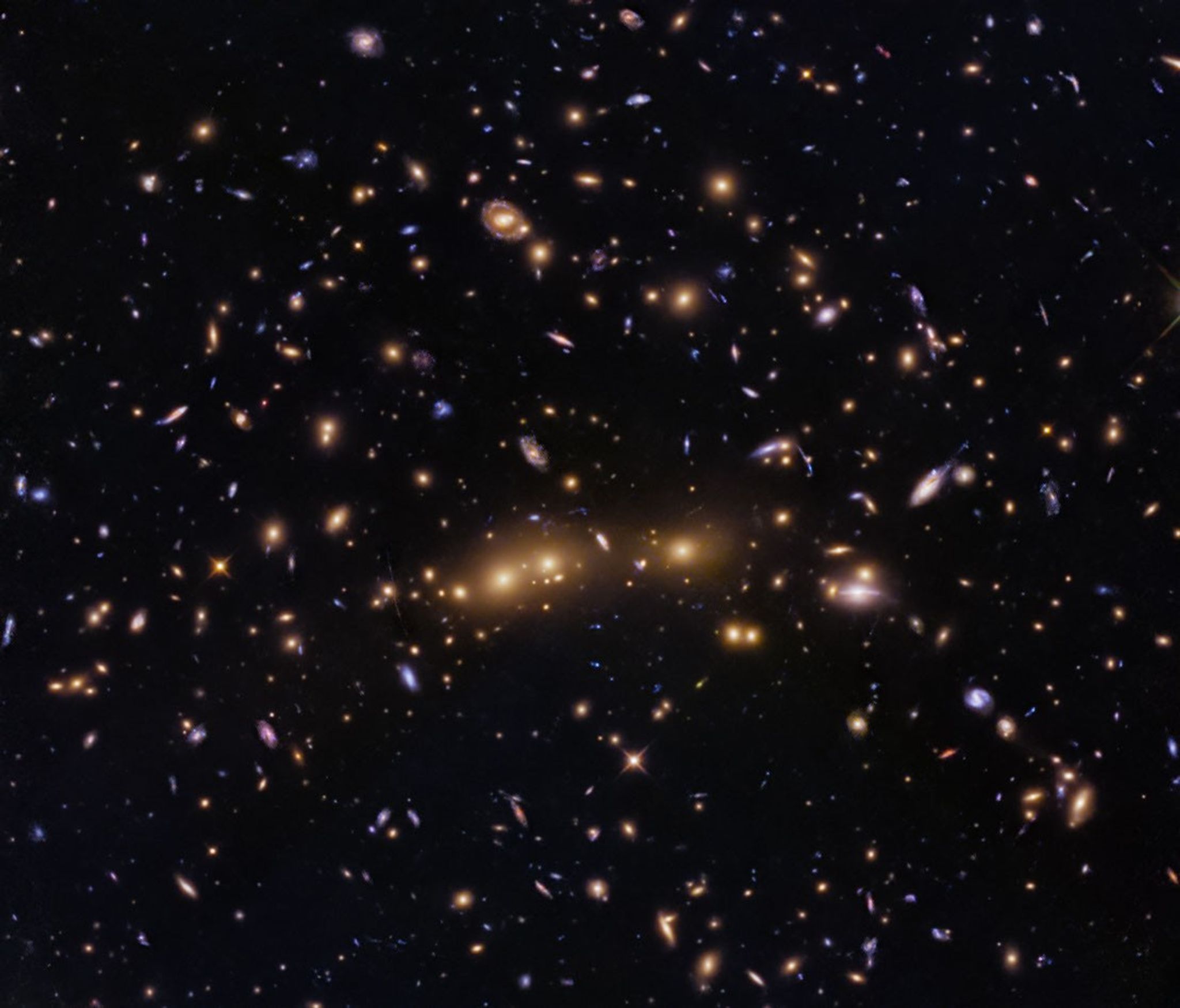 Hubble revela fusão de aglomerados galácticos em observação inédita