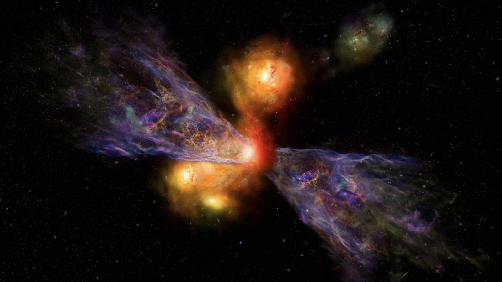 James Webb detecta vento que consome galáxias no início do universo