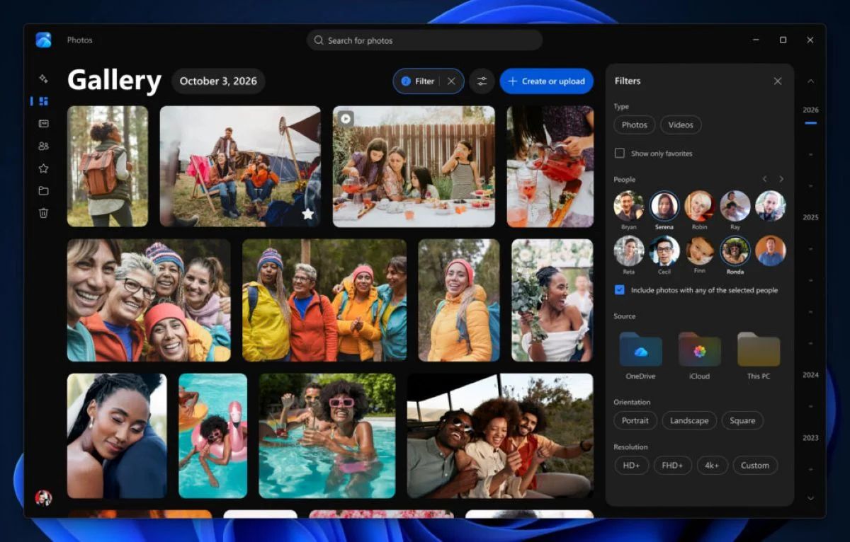 Fotos do Windows 11 mira centralizar galerias de PC, iCloud e OneDrive