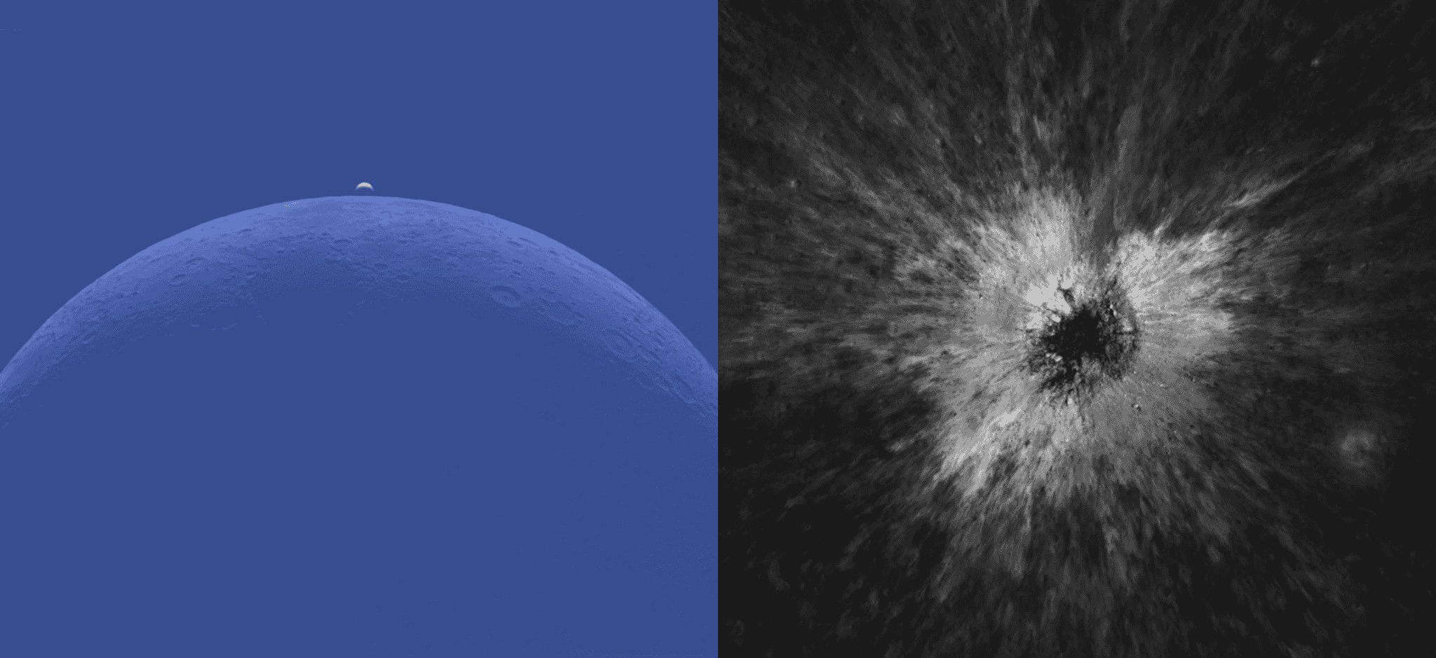 Lua e Vênus em fase crescente — novas crateras lunares descobertas