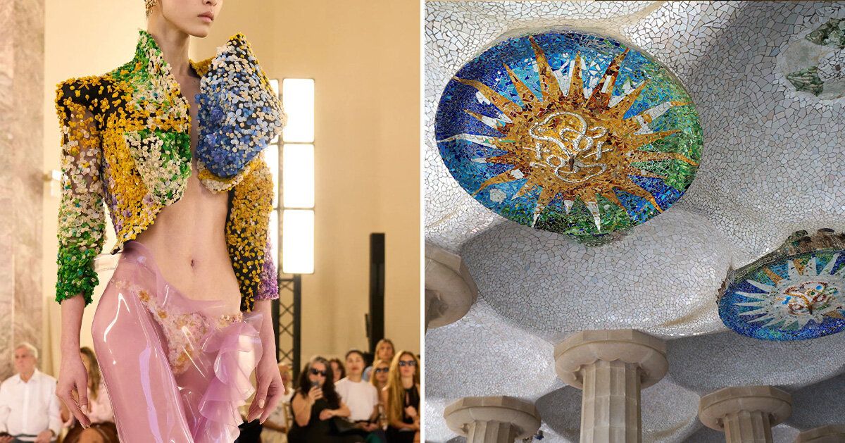 Daniel Roseberry transforma arquitetura de Gaudí em alta costura na Schiaparelli