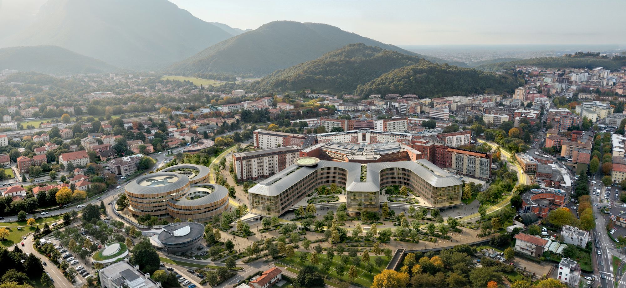 Carlo Ratti e Park Associati redesenham o futuro hospitalar em Brescia
