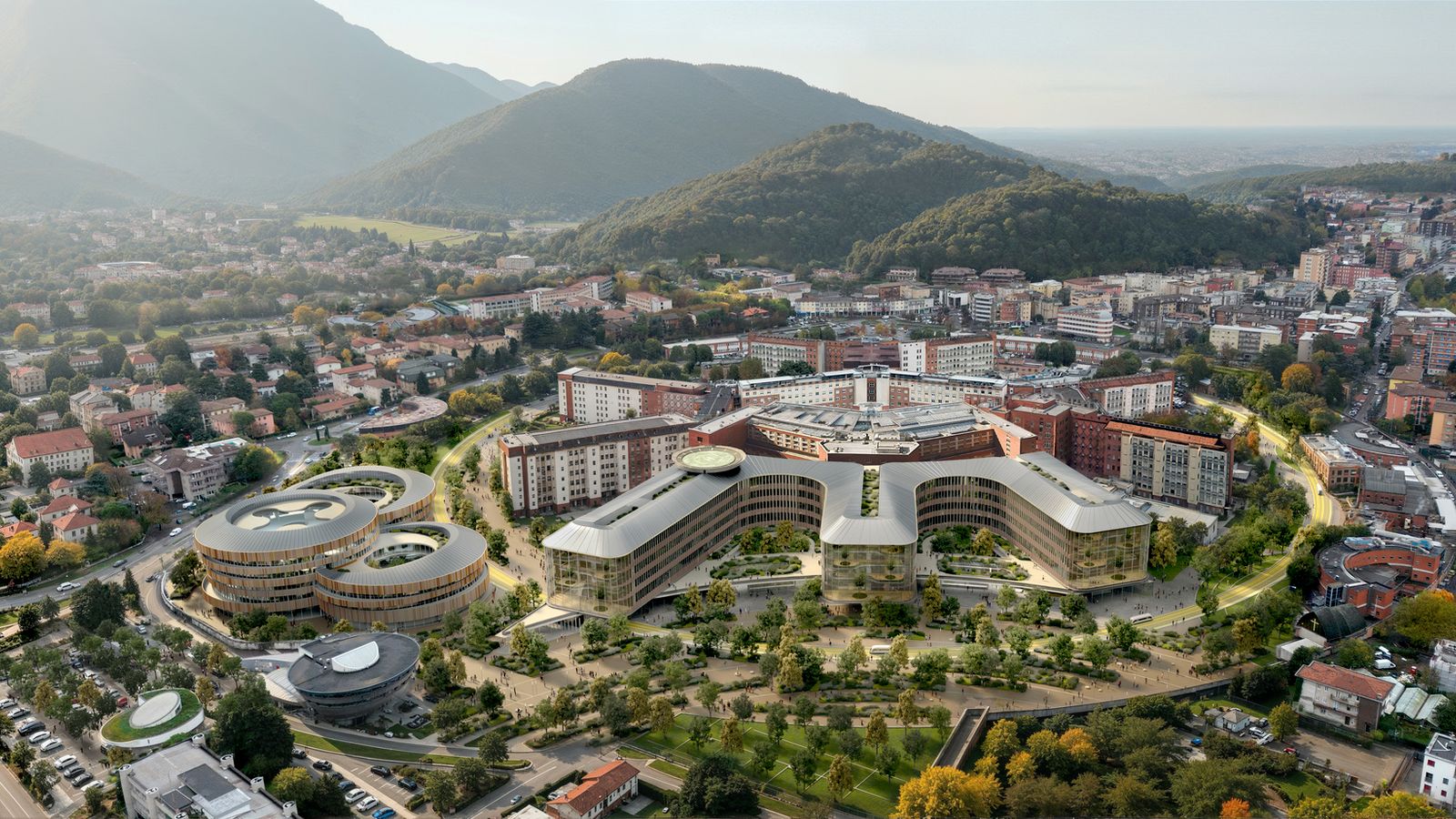 Carlo Ratti e Park Associati redesenham o futuro hospitalar em Brescia