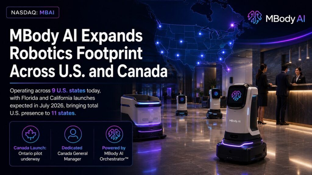 MBody AI acelera expansão de robótica autônoma na América do Norte