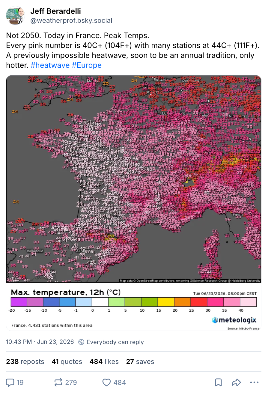 Onda de calor na Europa atinge recordes e expõe despreparo para o clima extremo