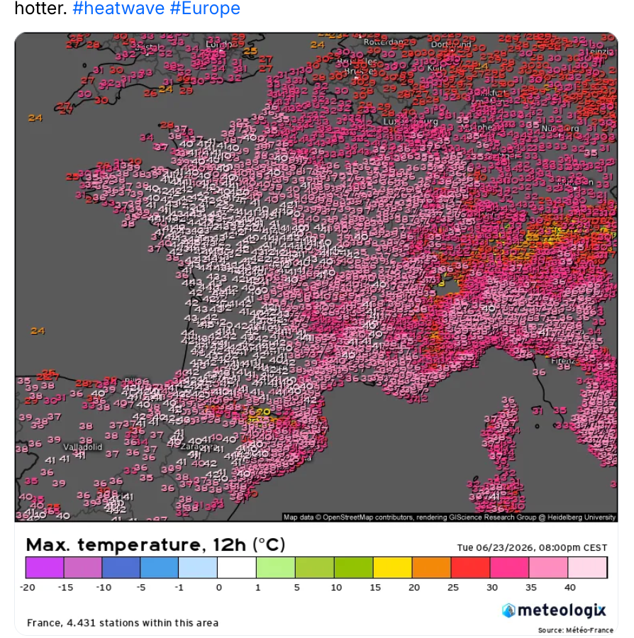 Onda de calor na Europa atinge recordes e expõe despreparo para o clima extremo