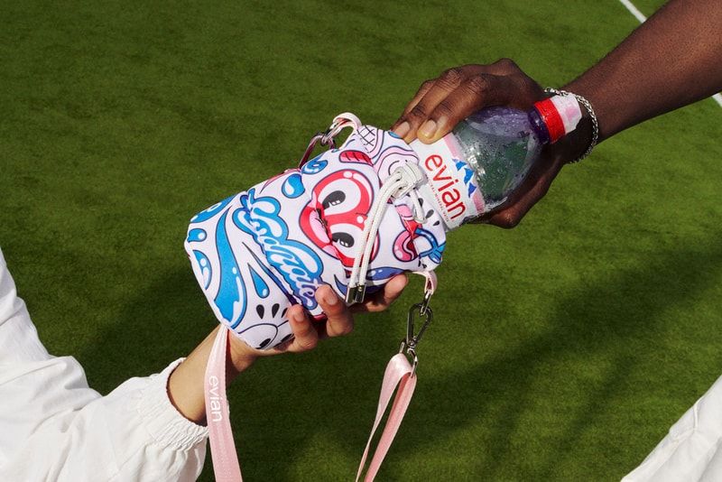 Evian celebra 200 anos com coleção de acessórios em parceria com artistas britânicos