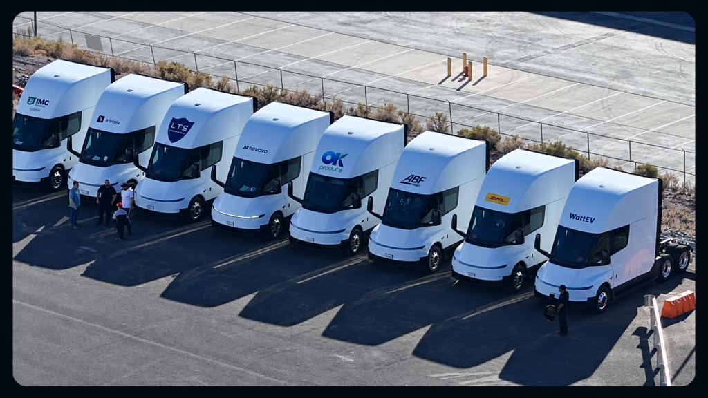 Tesla revela clientes do Semi antes de inauguração em Nevada