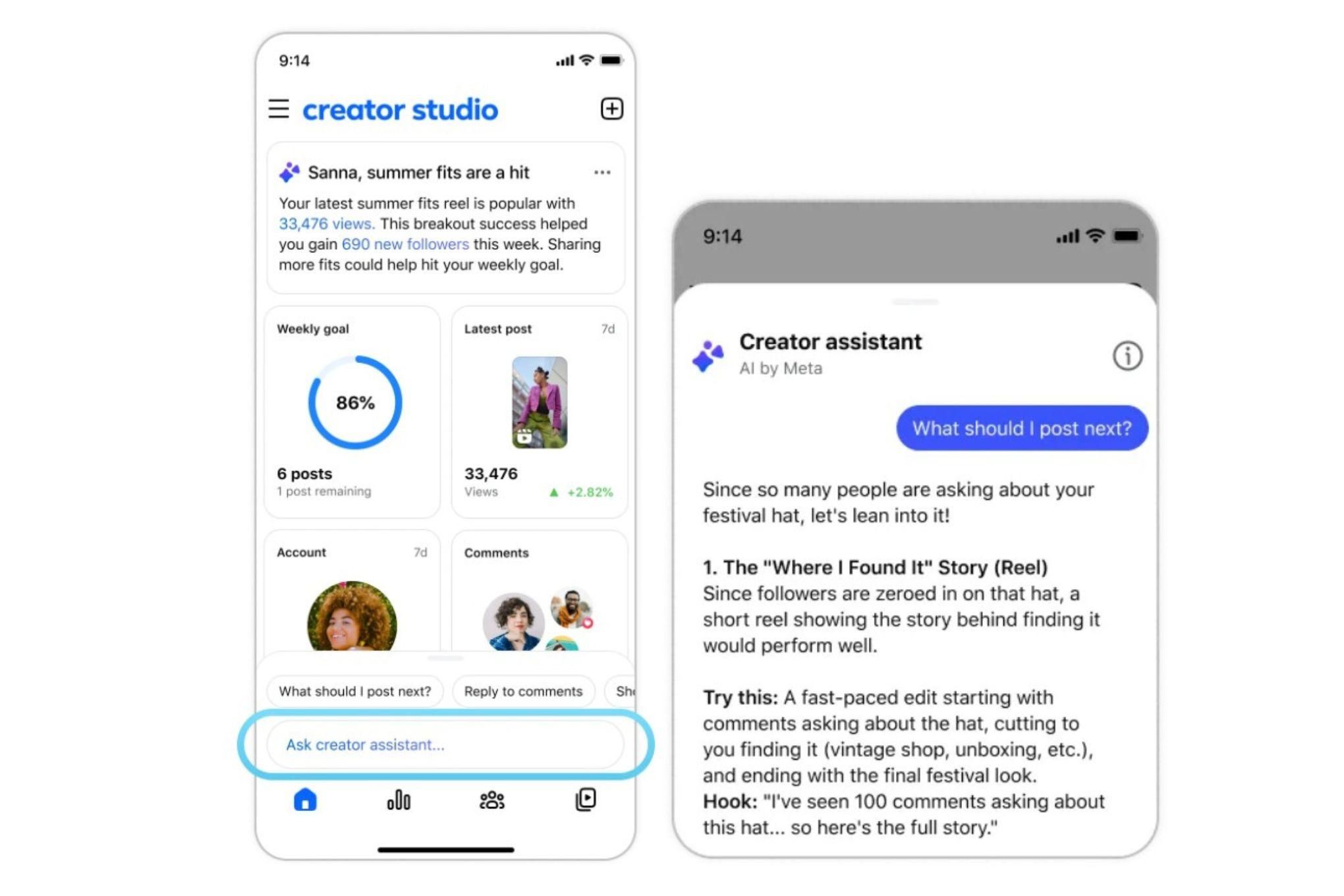 Meta revive Creator Studio como assistente de IA para criadores