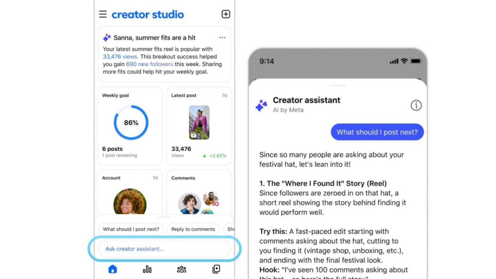 Meta revive Creator Studio como assistente de IA para criadores
