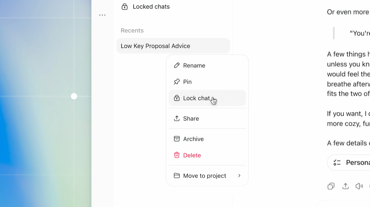 ChatGPT ganha PIN para conversas; app iOS ganha widget