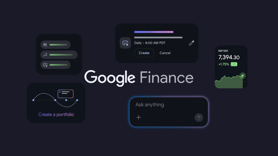 Google lança primeiro aplicativo do Google Finance e integra IA para análise de mercado