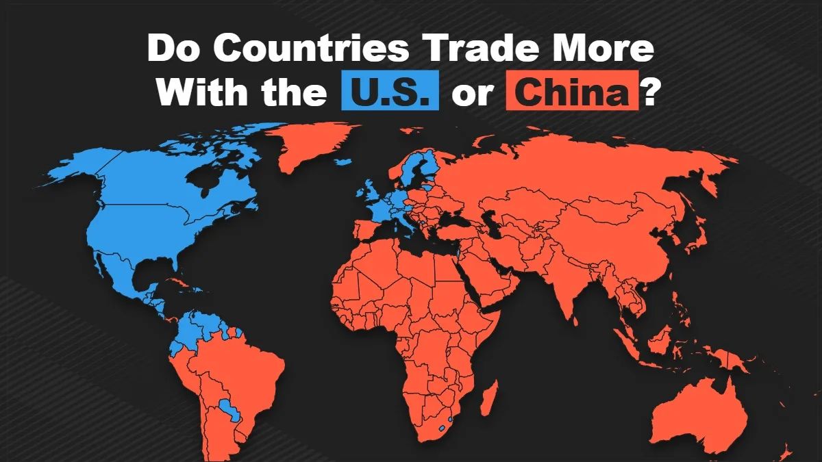 Mapa global revela como a China superou os EUA na balança comercial de 151 nações