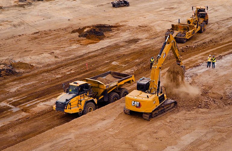 As escavadeiras da Bedrock ligam sozinhas: o canteiro de obras sem operador