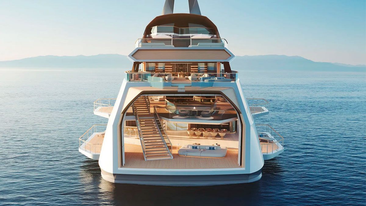 Feadship revoluciona superiates com conceito Hive: piscina infinita e centro de comando virtual