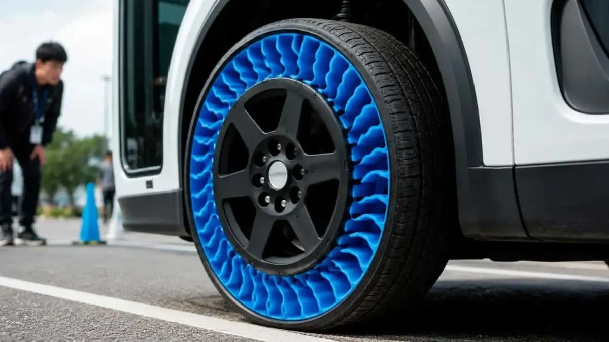 Bridgestone testa o pneu do futuro, a 20 km/h