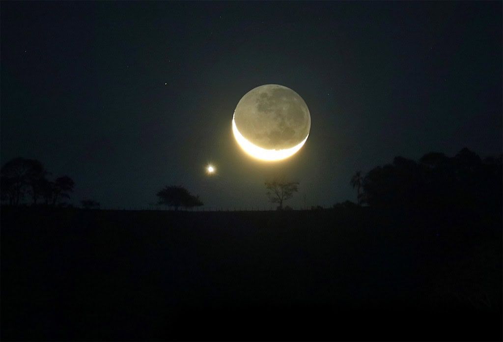 Conjunção entre Lua e Vênus mobiliza observadores pelo Brasil