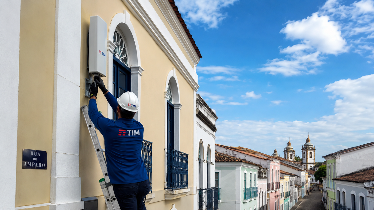 TIM esconde antenas 5G em fachadas históricas de Olinda