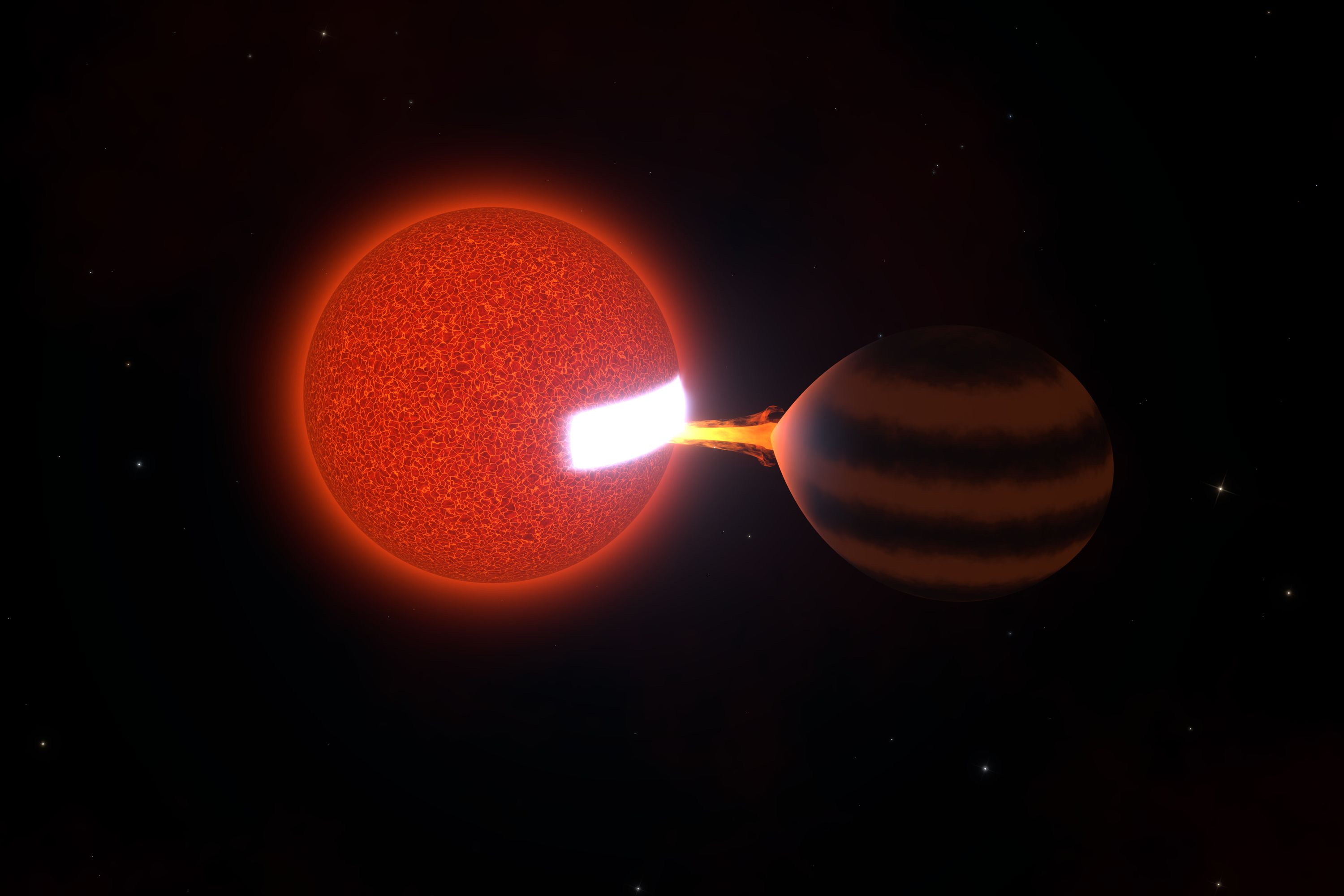 Astrônomos flagram estrela devorando anã marrom a 300 anos-luz