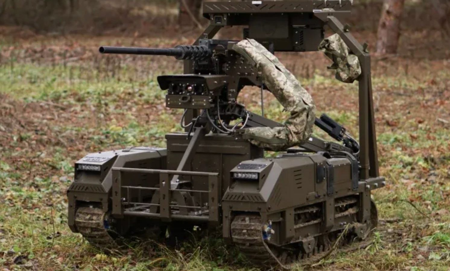 Ucrânia monta metralhadoras M2 Browning em robôs para proteger soldados
